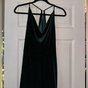 Jenny Yoo Emerald Green velvet bridesmaid dress